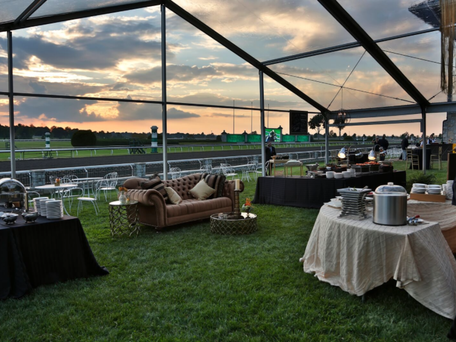 Tent overlooking Elitehorses Club lawn